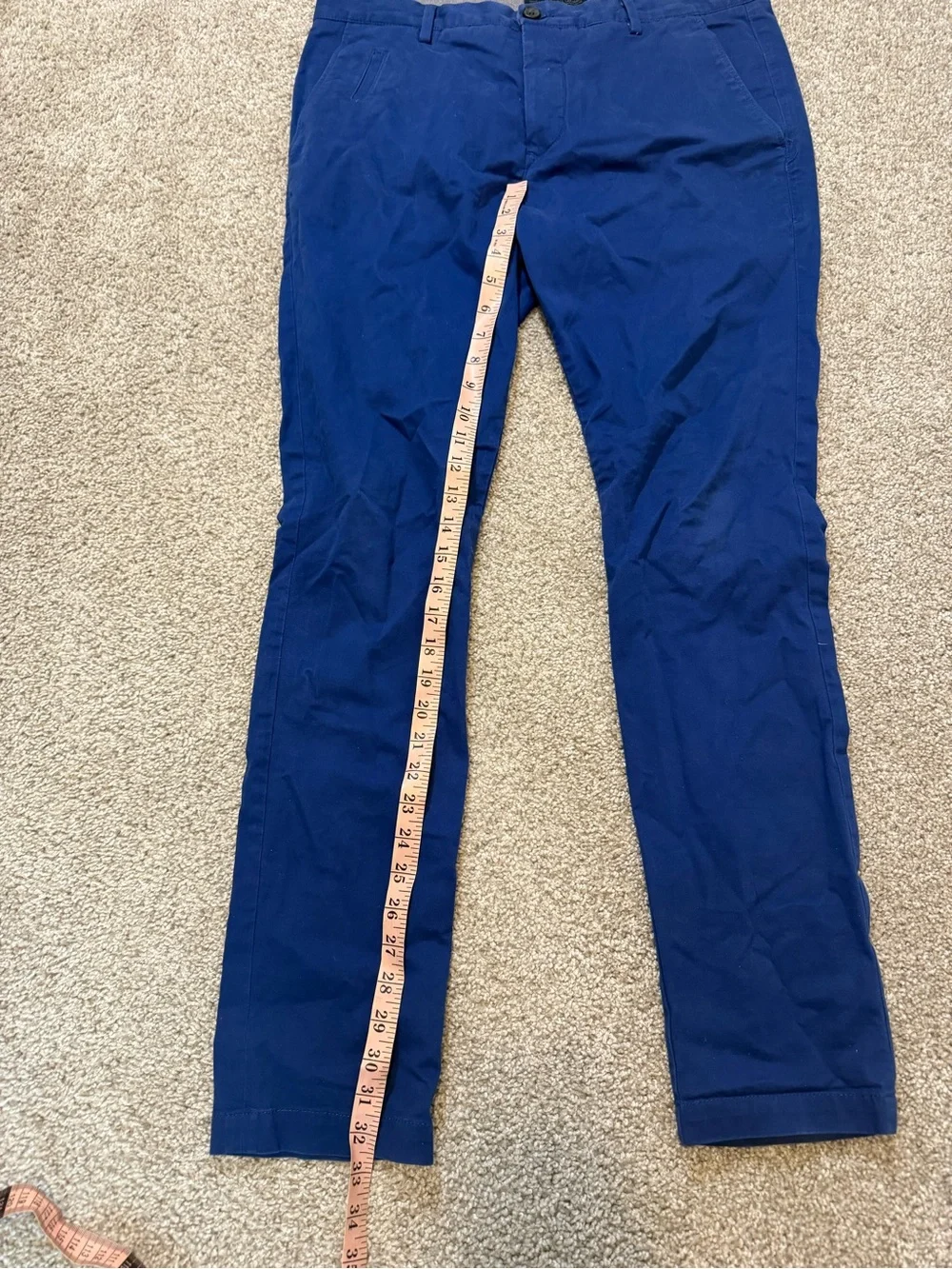 All Saints Men’s Pipe Chino‎ Blue 32